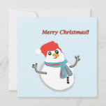 Cartão De Festividades Snowman, Merry Christmas!!<br><div class="desc">Boneco de neve fofo,  desejando Feliz natal!! Alegria do Natal em seu lar!! Boas festas.</div>