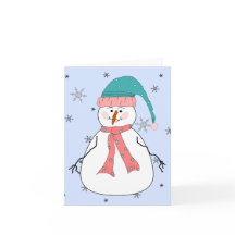 Snowman, nevando neve primitiva