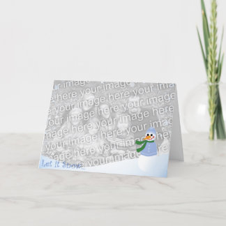 Cartão De Festividades Snowman on the Bank