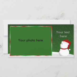 Cartão De Festividades Snowman Photocard
