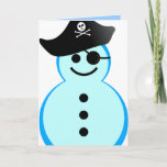 Cartão De Festividades snowman pirate.<br><div class="desc">dont forget to add matching postage!</div>