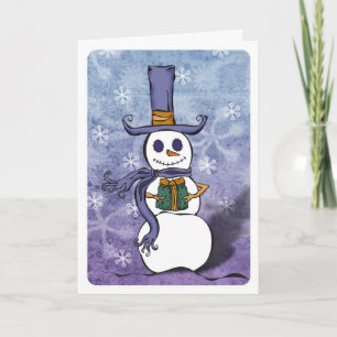 Cartão De Festividades Snowman Present Card
