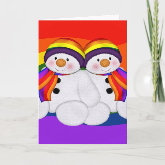 Cartão De Festividades Snowman Pride (Frente)