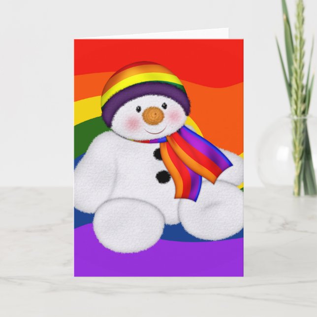 Cartão De Festividades Snowman Pride (Frente)