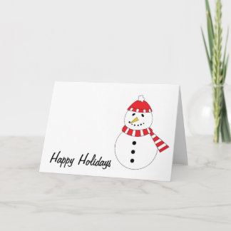 Cartão De Festividades Snowman Red Clothes Holiday Card