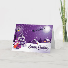 Cartão De Festividades Snowman Seasons Saudações