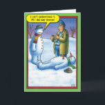 Cartão De Festividades Snowman Sneeze Christmas Humor Greeting Card<br><div class="desc">Merry Christmas. God Bless!</div>