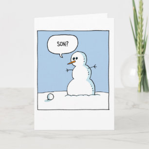 Cartão De Festividades Snowman Son Christmas Joke Paper Card