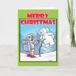 Cartão De Festividades Snowman Spaceman<br><div class="desc">A Christmas cartoon by StiK</div>