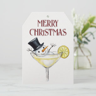 Cartão De Festividades Snowman Wine Winter Christmas