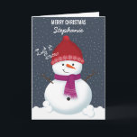Cartão De Festividades Snowman Winter Wonderland<br><div class="desc">Snowman Winter Wonderland Deixa-A Neve, Deixa-A Neve, Deixa-A Neve. Celebre a estação com este tema divertido e brilhante do inverno. Este design de inverno consiste num bonzinho e divertido boneco de neve e duas crianças alegres vestidas nos seus suéteres de inverno mais quentes. Traga a diversão com os acessórios, presentes,...</div>