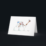 Cartão De Festividades Snowman's Holiday Selfie<br><div class="desc">These snowmen are trying to get the perfect selfie snap,  fortunately a solution is within arm's reach! Originally a personal greeting card for friends and family - huge demand for extra copies made me decide to let everyone have the opportunity to send this humourous cartoon!</div>