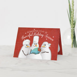 Cartão De Festividades Snowmen - peru - peru - culinária Natal
