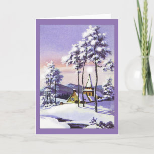 Cartão De Festividades Snowy Christmas