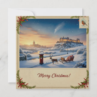 Cartão De Festividades Snowy Christmas Card