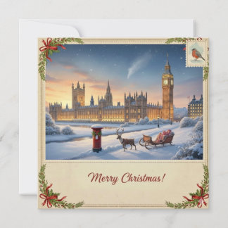 Cartão De Festividades Snowy Christmas Card