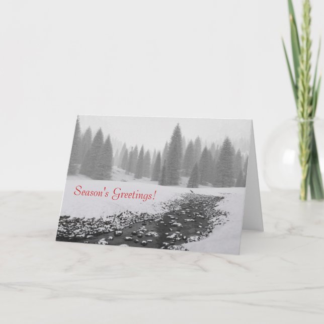 Cartão De Festividades Snowy Creek (Day) Christmas Card (Frente)