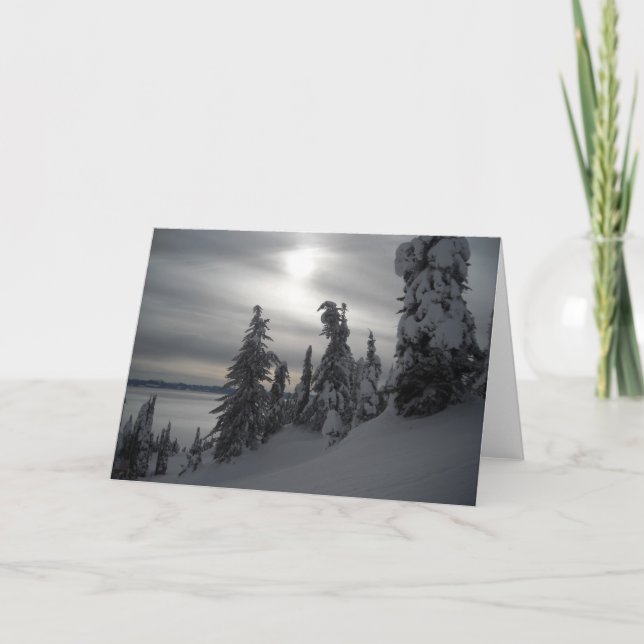 Cartão De Festividades Snowy Days Winter Scene (Frente)