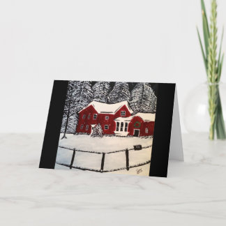 Cartão De Festividades Snowy House Holiday Card