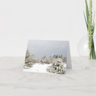 Cartão De Festividades snowy lake winter scene notecard