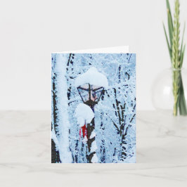 Cartão De Festividades Snowy Lamp Post Christmas Card