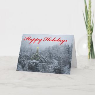 Cartão De Festividades Snowy Lights Christmas card