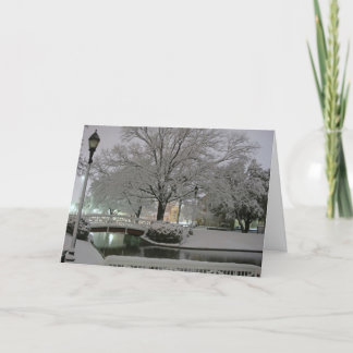 Cartão De Festividades Snowy Park Christmas greeting card