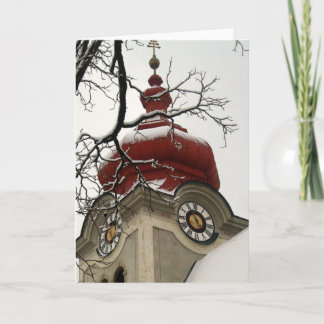 Cartão De Festividades Snowy Salzburg blank card