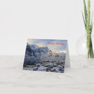 Cartão De Festividades Snowy Snowdonia