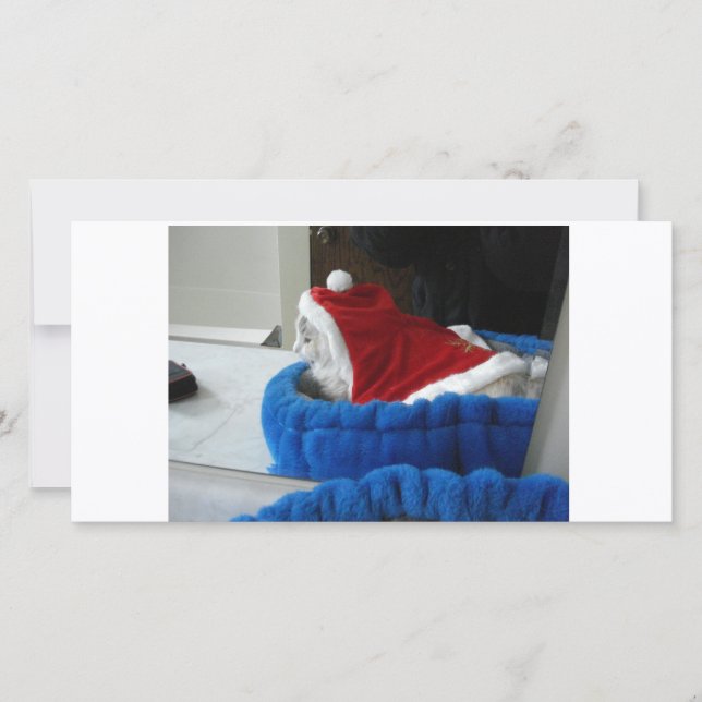 Cartão De Festividades Snuggler is Santa Paws (Frente)