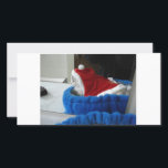 Cartão De Festividades Snuggler is Santa Paws<br><div class="desc">Feeling lonely on Christmas? This adorable ragdoll named Snuggler will cheer you up :)</div>