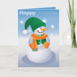 Cartão De Festividades Snuggly Snowman