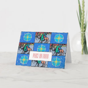 Cartão De Festividades Sobreposição de cores da placa Xmas Vintage 1920 p