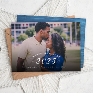 Cartão De Festividades Sobreposição de Foto de Ano Novo Minimalista 202