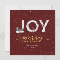 Sobreposição de JOY Snow do Script Dourado Elegant