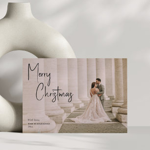 Cartão De Festividades Sobreposição de Script de Natal Elegante para Foto