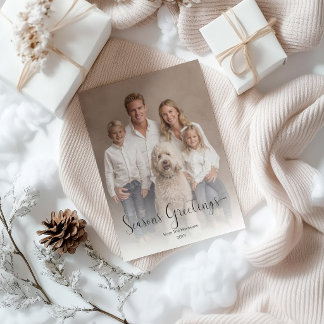 Cartão De Festividades Sobreposição de texto de saudação de temporadas si