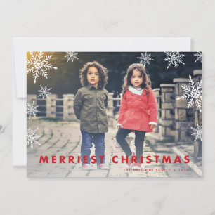 Cartão De Festividades Sobreposição do Floco de Neve   Feliz Natal Foto