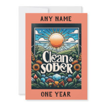 Sobriety Clean e Sober Milestone personalizados