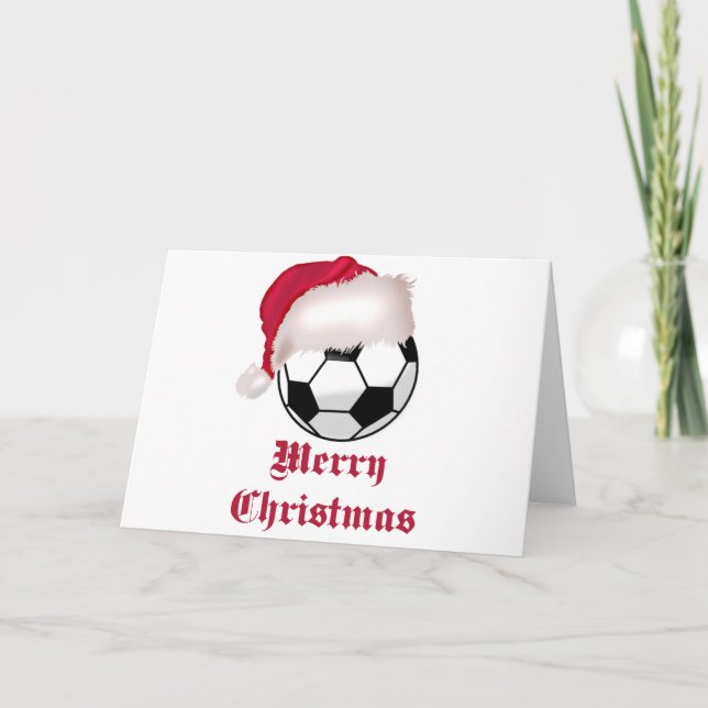 Cartão De Festividades SoccerChick Merry Christmas (Frente)