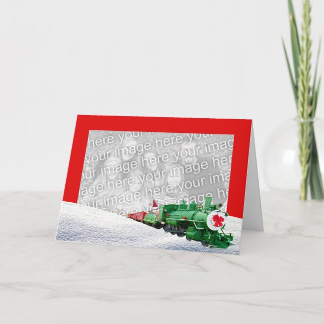 Cartão De Festividades Sock Monkey Express Photo Card (Frente)