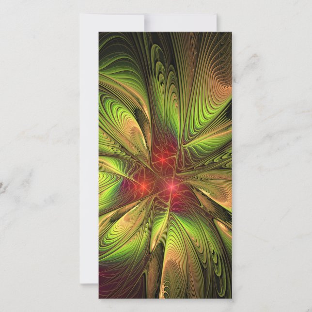 Cartão De Festividades Soft and tenderness fractal fantasy flowers (Frente)