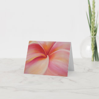 Cartão De Festividades Soft Plumeria flower art notecard