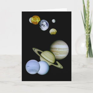 Cartão De Festividades Solar System Card Space - Astronomy Science gift