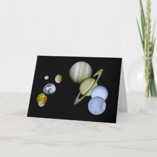 Cartão De Festividades Solar System Card Space - Astronomy Science gift