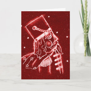 Cartão De Festividades SOLDADOR DE BRINQUEDOS NUTCRACKER, EM Vermelho Bri