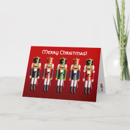 Cartão De Festividades Soldados de Brinquedos do Nozes do Xmas em Uniform