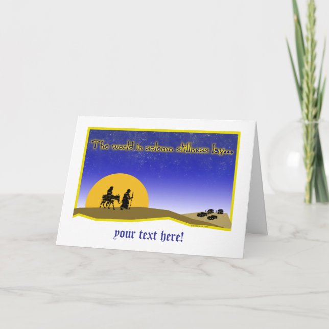 Cartão De Festividades Solemn Stillness Christmas Card (Frente)