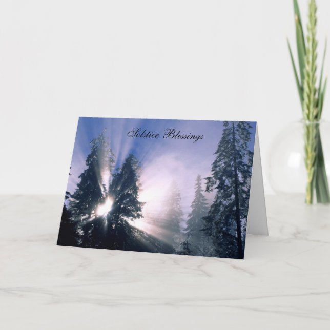 Cartão De Festividades Solstice Blessings (Frente)