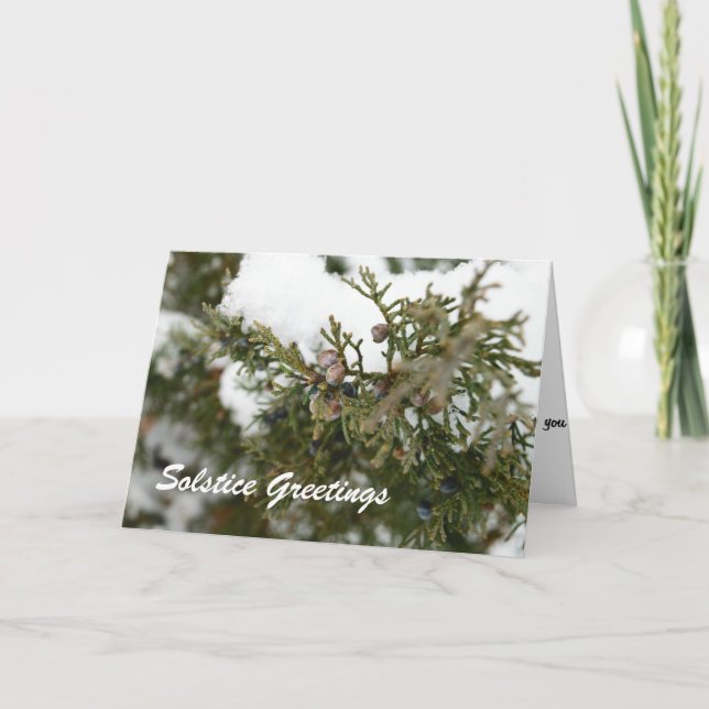 Cartão De Festividades Solstice Greetings - Pagan Holiday Greeting Card (Frente)